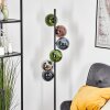 Gastor globe light, floor lamp 34 cm blue, chrome, green, coppery, Smoke-coloured, 6-light sources