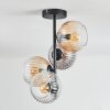 Koyoto ceiling light, globe light 31 cm Amber, clear, Smoke-coloured, 4-light sources