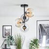Koyoto ceiling light, globe light 31 cm Amber, clear, Smoke-coloured, 4-light sources