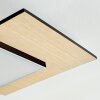 Barullu ceiling light, Panel LED Wood like finish, black, white, 1-light source