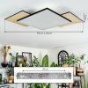 Barullu ceiling light, Panel LED Wood like finish, black, white, 1-light source