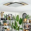 Barullu ceiling light, Panel LED Wood like finish, black, white, 1-light source