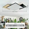 Barullu ceiling light, Panel LED Wood like finish, black, white, 1-light source