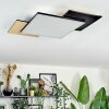 Barullu ceiling light, Panel LED Wood like finish, black, white, 1-light source