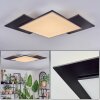 Barullu ceiling light, Panel LED black, white, 1-light source