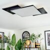 Barullu ceiling light, Panel LED black, white, 1-light source