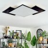 Barullu ceiling light, Panel LED black, white, 1-light source
