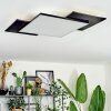 Barullu ceiling light, Panel LED black, white, 1-light source