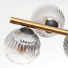 Koyoto ceiling light, globe light gold, black, 8-light sources