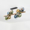 Koyoto ceiling light, globe light gold, black, 8-light sources