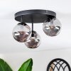 Chehalis ceiling light, globe light 30.5 cm Smoke-coloured, 3-light sources