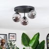 Chehalis ceiling light, globe light 30.5 cm Smoke-coloured, 3-light sources