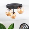 Chehalis ceiling light, globe light 30.5 cm Amber, 3-light sources