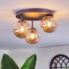 Chehalis ceiling light, globe light 30.5 cm Amber, 3-light sources
