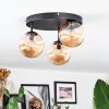 Chehalis ceiling light, globe light 30.5 cm Amber, 3-light sources