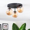 Chehalis ceiling light, globe light 30.5 cm Amber, 3-light sources