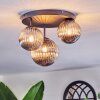 Chehalis ceiling light, globe light 30 cm Smoke-coloured, 3-light sources