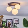 Chehalis ceiling light, globe light 30 cm white, 3-light sources