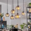 Koyoto hanging light, globe light, pendant light Amber, clear, 6-light sources