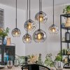 Ripoll hanging light, globe light, pendant light clear, Smoke-coloured, 6-light sources