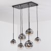 Ripoll hanging light, globe light, pendant light clear, Smoke-coloured, 6-light sources