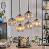 Koyoto hanging light, globe light, pendant light Amber, clear, Smoke-coloured, 6-light sources