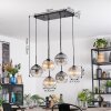 Koyoto hanging light, globe light, pendant light Amber, clear, Smoke-coloured, 6-light sources
