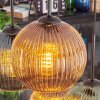 Koyoto hanging light, globe light, pendant light blue, green, coppery, 6-light sources