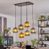 Koyoto hanging light, globe light, pendant light blue, gold, green, 6-light sources