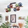 Koyoto ceiling light, globe light gold, black, 8-light sources