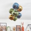 Koyoto ceiling light, globe light gold, black, 8-light sources