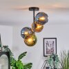 Koyoto ceiling light, globe light 31 cm blue, gold, green, 4-light sources