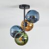Koyoto ceiling light, globe light 31 cm blue, gold, green, 4-light sources