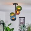 Gastor ceiling light, globe light 32 cm blue, green, coppery, 4-light sources