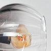Koyoto ceiling light, globe light 31 cm clear, Smoke-coloured, 4-light sources