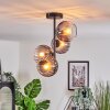 Koyoto ceiling light, globe light 31 cm clear, Smoke-coloured, 4-light sources