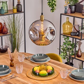 Ripoll hanging light, globe light, pendant light gold, 1-light source