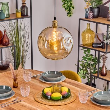 Ripoll hanging light, globe light, pendant light gold, 1-light source