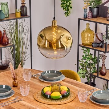 Ripoll hanging light, globe light, pendant light gold, 1-light source