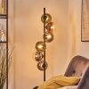Gastor globe light, floor lamp 34 cm blue, chrome, green, clear, coppery, Smoke-coloured, 6-light sources