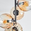 Koyoto ceiling light, globe light 31 cm Amber, clear, 4-light sources
