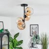 Koyoto ceiling light, globe light 31 cm Amber, clear, 4-light sources