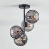 Koyoto ceiling light, globe light 31 cm Smoke-coloured, 4-light sources