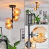 Koyoto ceiling light, globe light 31 cm Amber, 4-light sources