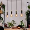 Veria hanging light, pendant light brass, black, 4-light sources