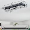 Walon ceiling light LED black, 1-light source