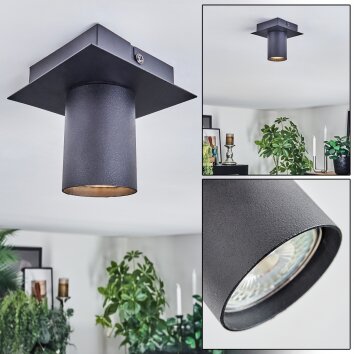 Udena ceiling light LED black, 1-light source