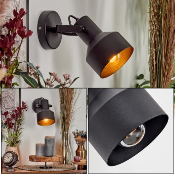 Tylar wall light, wall spotlight black, 1-light source