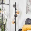 Koyoto globe light, floor lamp 32 cm Amber, chrome, clear, Smoke-coloured, 6-light sources