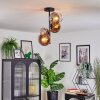 Koyoto ceiling light, globe light 31 cm gold, clear, coppery, Smoke-coloured, 4-light sources